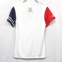 エル スポーツ 【新品/訳アリ】ELLE SPORT Tシャツ カットソー スポーツシャツ ロゴプリント Uネック 半袖 ポリ100% M 白 レディース_画像2