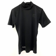 アンダーアーマー UNDER ARMOUR 野球 ベースボール モックネックTシャツ アンダーシャツ 半袖 ポリエステル×ポリウレタン M 黒 メンズ_画像1