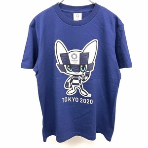 【新品】TOKYO 2020 ORIGINAL OFFICIAL MERCHANDISE 東京2020公式オリジナル商品 Tシャツ 半袖 綿100% S ヘザーブルー系 杢青系 メンズ