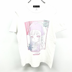 【新品】arma bianca Tシャツ TVアニメ SHAMAN KING シャーマンキング アイアンメイデンジャンヌ lette-graph 半袖 綿100% S 白 メンズ