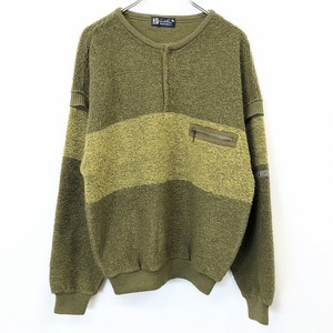  Arnold Palmer Arnold Palmer wool Like cut and sewn pie ru ground long sleeve acrylic fiber × wool × poly- L olive series green group green series men's man 