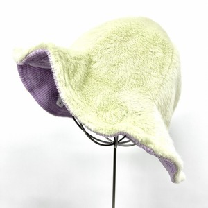 DREAM COLOR DEPOT ROSE BUD reversible tulip hat fur × corduroy hat ...F green × purple green lady's 