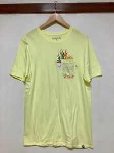 そ1169 Hurley ハーレー 半袖Tシャツ ポケットTシャツ M ライトイエロー 着丈長め