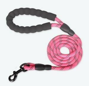 ペット用 リード 　散歩用リード 反射ロープ　小型犬リード　ピンク　新品