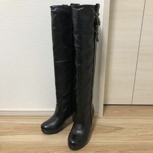 YECCA VECCA イェッカヴェッカ ロングブーツ 黒 Sサイズ