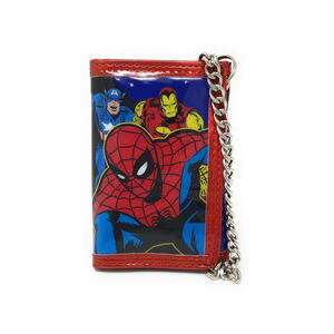 スパイダーマン マーベル チェーン付きウォレット（後ろにアベンジャーズ） 8852016246505 キャラクター グッズ メール便OK