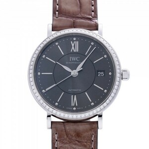IWC Portofino автоматический 37 IW458104 серый циферблат новый товар наручные часы для мужчин и женщин 