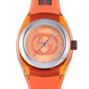 グッチ GUCCI シンク YA137311 オレンジ文字盤 新品 腕時計 レディース