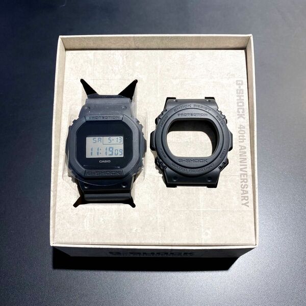 未使用品　G-SHOCK 40周年記念限定モデル　リマスターブラック　DWE-5657RE-1JR 保証書、限定ボックス有り