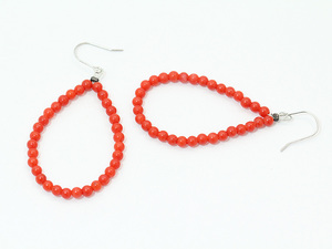 .. coral earrings K14WG