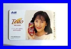 ○未使用 テレホンカード アサヒ ティオ 鈴木杏樹 テレカ C0066