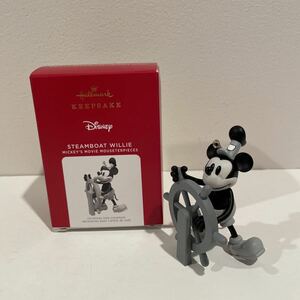 ホールマーク クリスマスツリー オーナメント 飾り 人形 フィギュア 【STEAMBOAT WILLIE】2021 ミッキー ディズニー　蒸気船 ウィリー