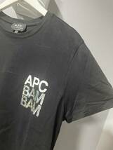 A.P.Cアーペーセー半袖Tシャツカットソートップス黒ロゴ刺繍メンズレディース_画像3