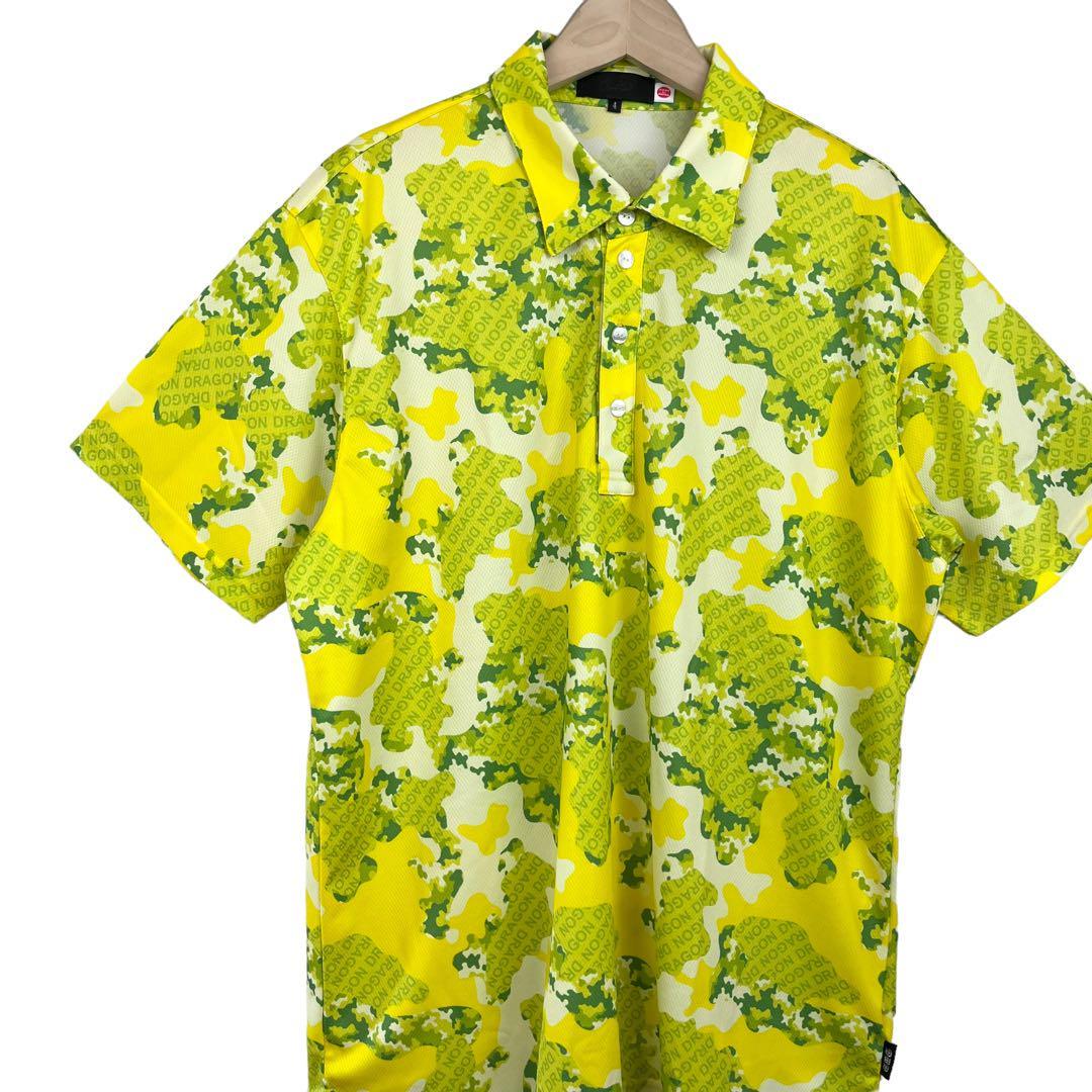 美品☆サイズ4(XL)☆DANCE WITH DRAGON☆日本製 半袖ポロシャツ ゴルフ