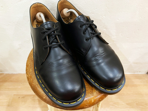 168★Dr.Martens/ドクターマーチン 1461 3ホールシューズ 3EYE SHOE ブラック イエローステッチ メンズ UK10(29cm) USED ★