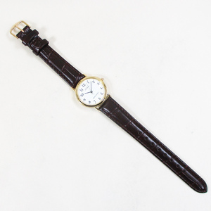 送料無料 シチズン ファルコン 腕時計 日本製ムーブメント 革ベルト ホワイト/ブラウン レディース 婦人 Q997-104/2624