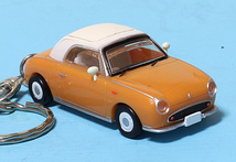 ★☆NISSAN Figaro☆ニッサン フィガロ☆FK10☆オレンジ☆ミニカー☆キーホルダー・アクセサリー☆★_画像1