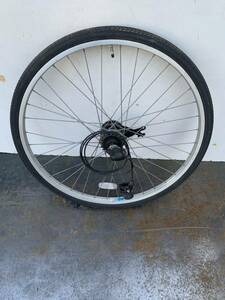 2）動作品 サンヨー エネループバイク 電動アシスト自転車eneloop bike 用後輪3速 純正ホイール