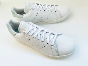  dead!! редкий!! новый товар 19 год adidas STAN SMITH WHITE LINEN GREEN Stansmith кожа linen зеленый натуральный кожа us 9.5 / 27.5.