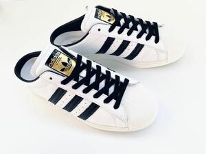 ほぼ新品!! 希少!! 20年 adidas SST MULE superstar MULE スーパースター クロッグ サンダル ミュール 白 × 黒 us 9 / 27 ㎝ 天然皮革