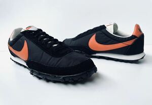 美品!! 希少! 17年 NIKE WAFFLE RACER BLACK ORANGE ナイキ ワッフルレーサー ブラック オレンジ 黒 us 9 / 27 ㎝