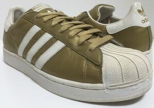 00年製 希少 美品 adidas super star アディダス スーパースター カンガルー レザー US9 JP 27