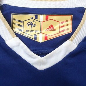 南アフリカW杯! adidas アディダス フランス代表 2010年 サッカー 半袖 ゲームシャツ ユニフォーム ブルー 青 L 160 キッズ? 希少の画像6