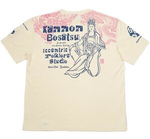 爆裂爛漫娘/観音菩薩/Tシャツ/ホワイト/XL/RMT-327/エフ商会/カミナリ