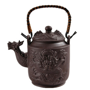 (即決) ドラゴンのティーポット 中国茶 龍 粘土 急須 カンフー茶 お茶 伝統的 烏龍茶 茶器Y
