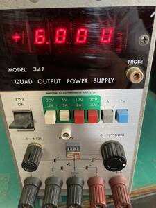 QUAD OUTPUT POWER SUPPLY 電源 20V 6V 12V MODEL341 