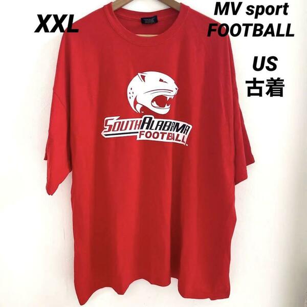 US 古着 MV sport FOOTBALL Tシャツ ビックサイズ XXL