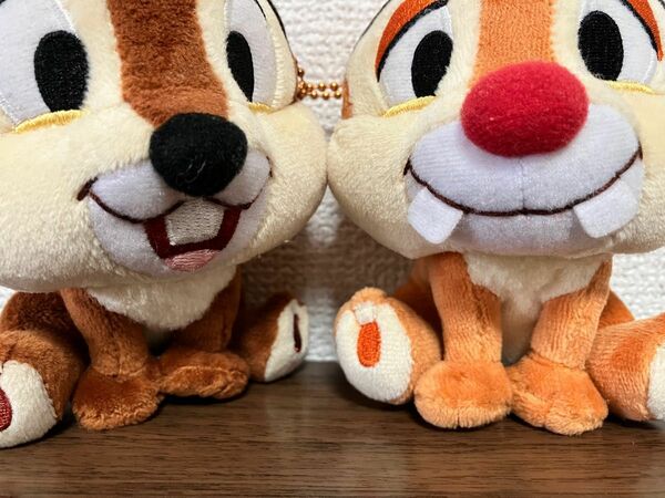 【ディズニー】チップとデール　ピンバッチぬいぐるみ