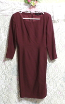 ワインレッド赤紫フォーマルスーツワンピースとジャケット羽織 Wine red purple formal suit onepiece jacket coat_画像5