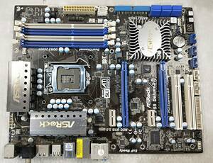 【中古パーツ】BIOS確認のみ、ASROCK P55 Deluxe3 マザーボード ＩＯパネル LGA1156 ■MB2842