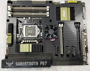 【中古パーツ】BIOS確認のみ、SABERTOOTH P67 マザーボード ＩＯパネル LGA1155 ■MB2885