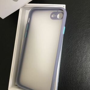 新品★iPhoneSE3 SE2/8/7用スマホケース★ブルーグレーバンパー★液晶保護フィルム 付きの画像5