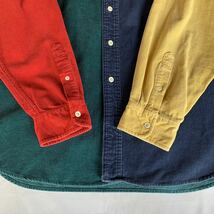 90s J.CREW CRAZY PATTERN CORDUROY B.D.SHIRT クレイジーパターン コーデュロイシャツ ボタンダウンシャツ アメトラ トラッド TRAD 80s XL_画像6