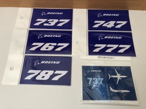 BOEING ボーイング 737,747,767,777,787,737MAX の ブルーステッカー 計6枚(Boeing Store品) 
