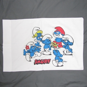 Vintage Smurf ピロー ケース 枕 カバー アメリカ キャラクター レトロ 雑貨 インテリア スマーフ 古着 ビンテージ 2D1280