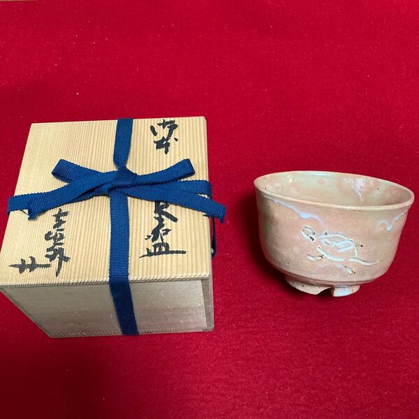 茶道具茶碗 杉本貞光造 御本 緑毛亀 共箱/ 茶道 利休 抹茶茶碗