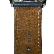 【稼働品】COACH コーチ 14602414 腕時計 アナログ 時計 クオーツ ロゴ サークル 文字盤 レザーベルト ステンレス ブラック シルバー_画像8