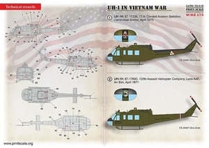 プリントスケール 72-418 1/72 UH-1 ベトナム戦争
