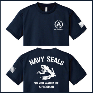 NAVY SEALs TEAM10 ドライＴシャツ （サイズS～5L）紺【品番j887】の画像1