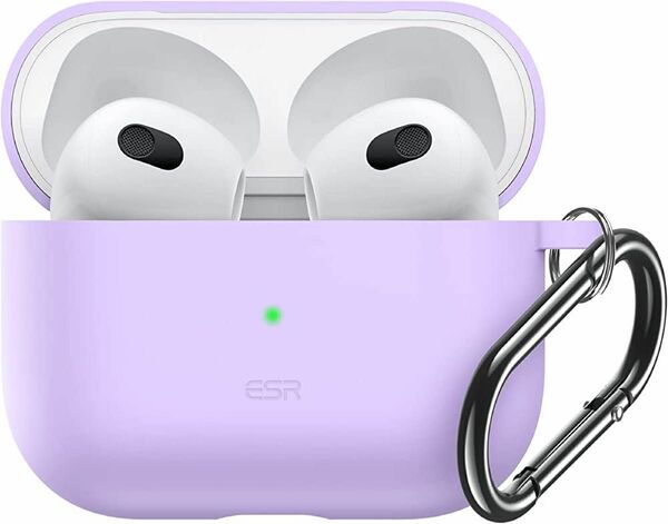 ESR AirPods3 ケース 第3世代 シリコン カラビナ ワイヤレス充電 