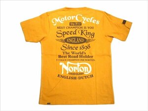 Norton ノートン 半袖 Tシャツ 232N1031 吸水速乾 チェーン 刺繍 Tシャツ マスタード Mサイズ 新品