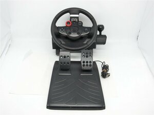 Logitech/ Logitec driving сила E-X5C19 / PS3 для рукоятка темно синий руль контроллер работа неизвестен утиль корпус только без доставки 