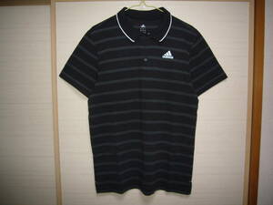  Adidas рубашка-поло с коротким рукавом чёрный L размер 