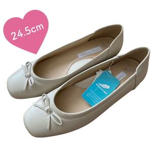  unused CHARKIES 24.5cm ballet shoes beige pumps 