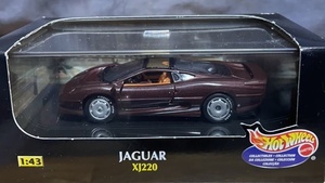 【世界極少】Ж 未使用! Hot Wheels 1/43 JAGUAR XJ220 1991-93 Wine Metallic Ж ホットウィール ワインメタ Daimler デイムラー XK C D E