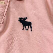 Abercrombie&Fitch アバクロンビー&フィッチ　半袖ポロシャツ　半袖シャツ　USA刺繍 ピンク　サイズS_画像3